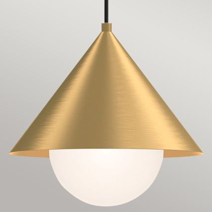 Alora Mood - pakaramā lustra uz kabeļa REMYCK 1xE27/60W/230V Ø 34,3 cm zeltaina