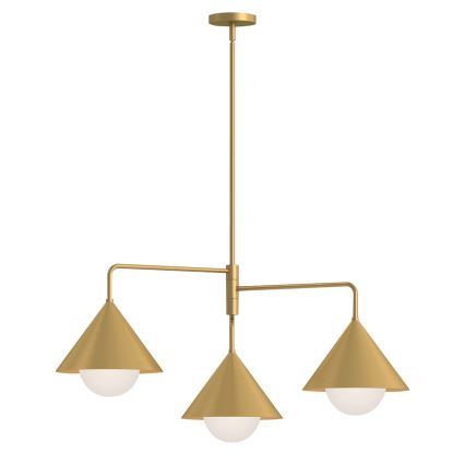 Alora Mood - Lustra uz stieņa REMYCK 3xE27/60W/230V zelta