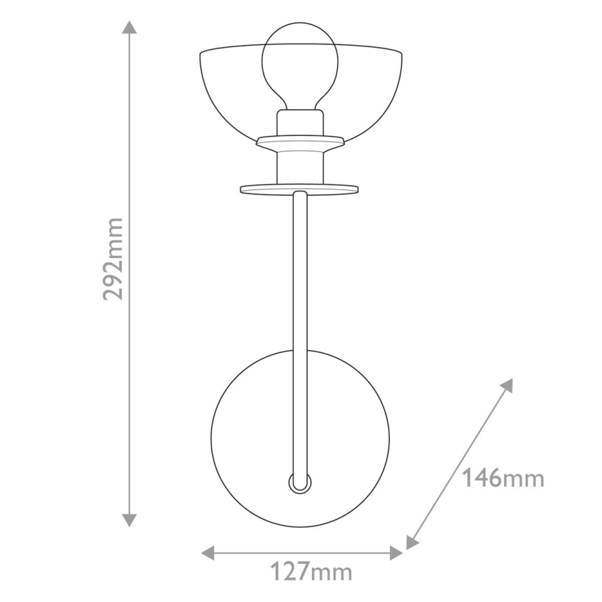 Alora Mood - Zelta sienas lampa SYLVIA 1xE14/40W/230V