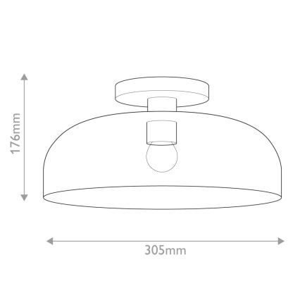 Alora Mood - Griestu lampa SYLVIA 1xE27/60W/230V melna