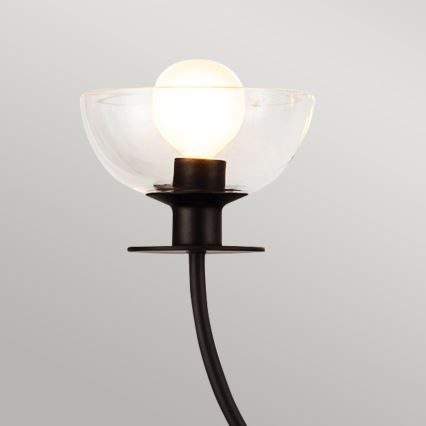 Alora Mood - Griestu lustra uz stieņa SYLVIA 4xE14/40W/230V melna