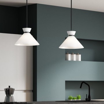 Alora Mood - griestu lampa ar stieni HALSTON 1xE27/60W/230V, melna