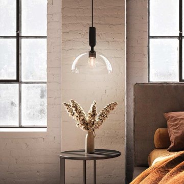 Alora Mood - JUDE lustra uz stieņa 1xE27/60W/230V melna