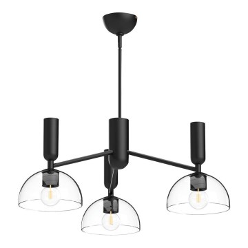 Alora Mood - lustra uz stieņa JUDE 3xE27/60W/230V melna