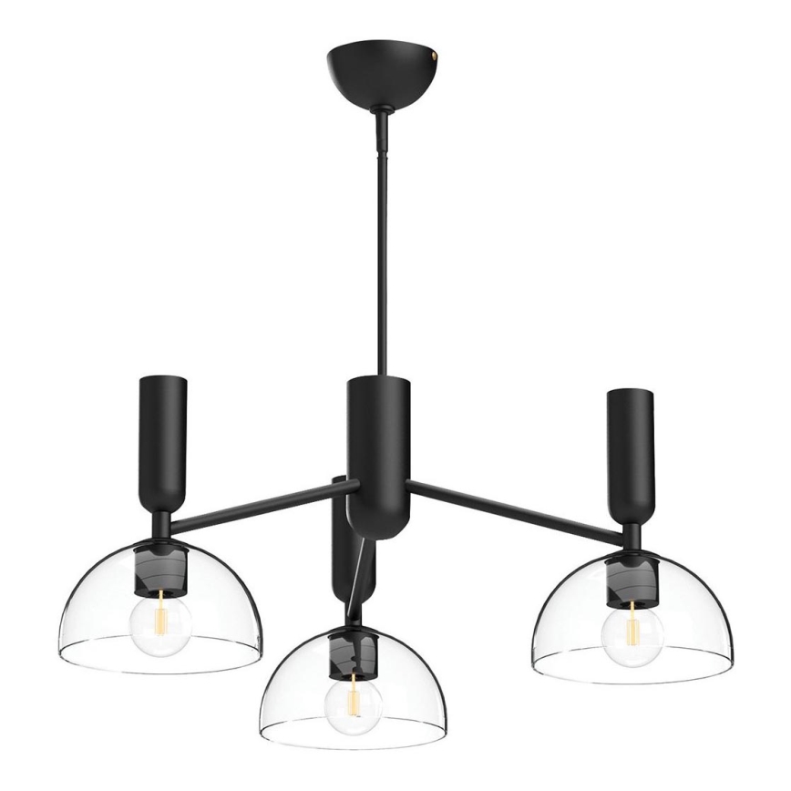 Alora Mood - lustra uz stieņa JUDE 3xE27/60W/230V melna