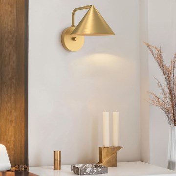 Alora Mood - sienas gaismeklis REMYCK 1xE27/60W/230V zelta krāsā