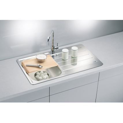 ALVEUS 1065560 - Virtuves izlietne LINE 86x50 cm matēts tērauds/satīna