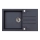 ALVEUS 1090942 - Virtuves izlietne ROCK 78x48 cm granīts/melna