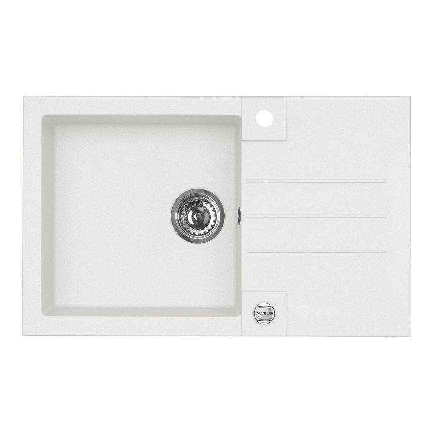ALVEUS 1090944 - Virtuves izlietne ROCK 78x48 cm granīts/balta