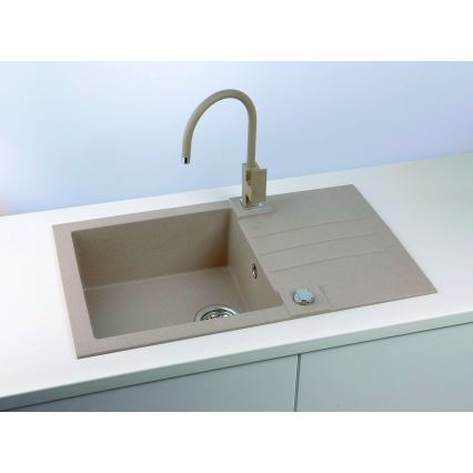 ALVEUS 1090946 - Virtuves izlietne ROCK 78x48 cm granīts/bēša