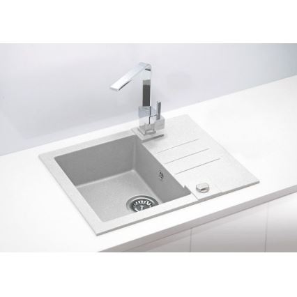 ALVEUS 1090947 - Virtuves izlietne ROCK 59,5x47,5 cm granīts/balta