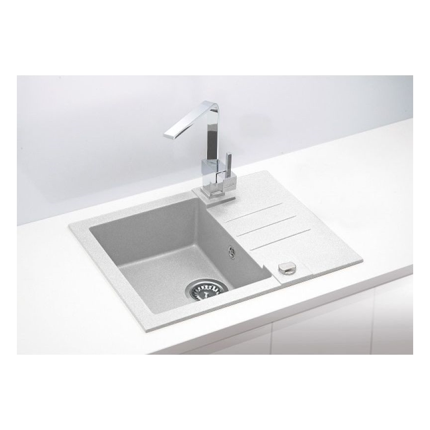 ALVEUS 1090947 - Virtuves izlietne ROCK 59,5x47,5 cm granīts/balta