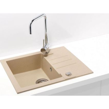 ALVEUS 1090950 - Virtuves izlietne ROCK 59,5x47,5 cm granīts/bēša