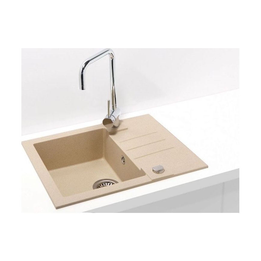ALVEUS 1090950 - Virtuves izlietne ROCK 59,5x47,5 cm granīts/bēša