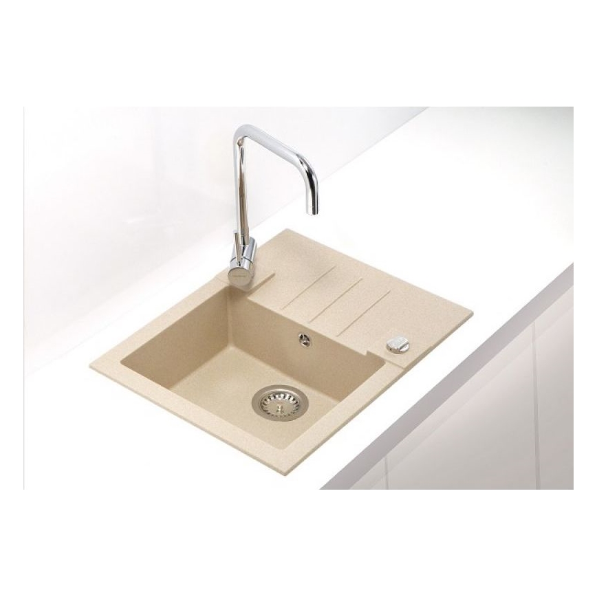 ALVEUS 1090950 - Virtuves izlietne ROCK 59,5x47,5 cm granīts/bēša