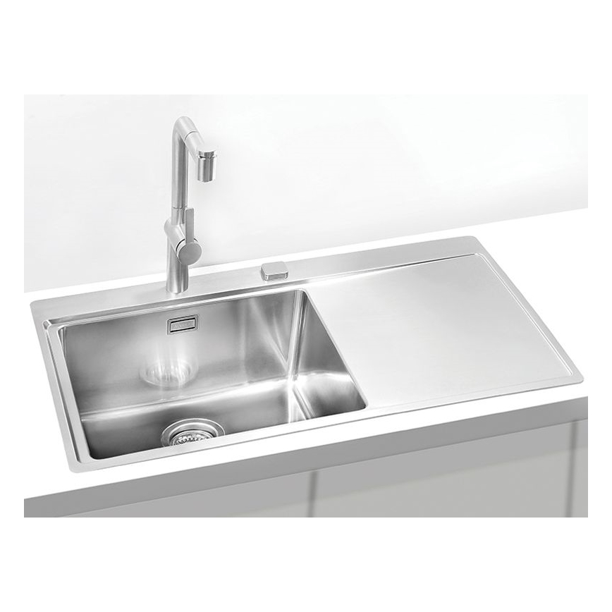 ALVEUS 1103652 - Virtuves izlietne PURE 86x52,5 cm satin, pa kreisi