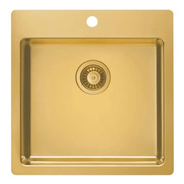 ALVEUS 1107052 - Virtuves izlietne PURE 52,5x51,5 cm nerūsējošs tērauds/bronza