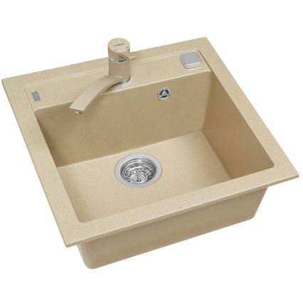 ALVEUS 1107889 - Virtuves izlietne FORMIC 52x51 cm granīts/bēša