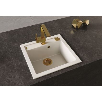 ALVEUS 1128395 - Virtuves izlietne FORMIC 52x51 cm granīts/balta