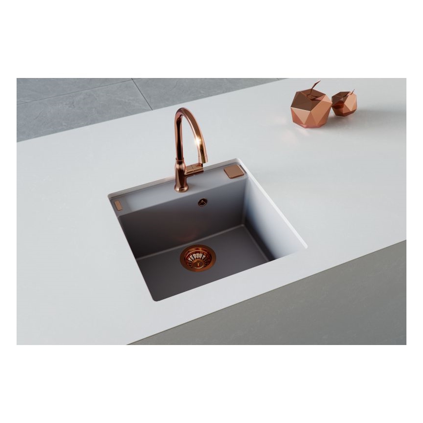 ALVEUS 1128395 - Virtuves izlietne FORMIC 52x51 cm granīts/balta