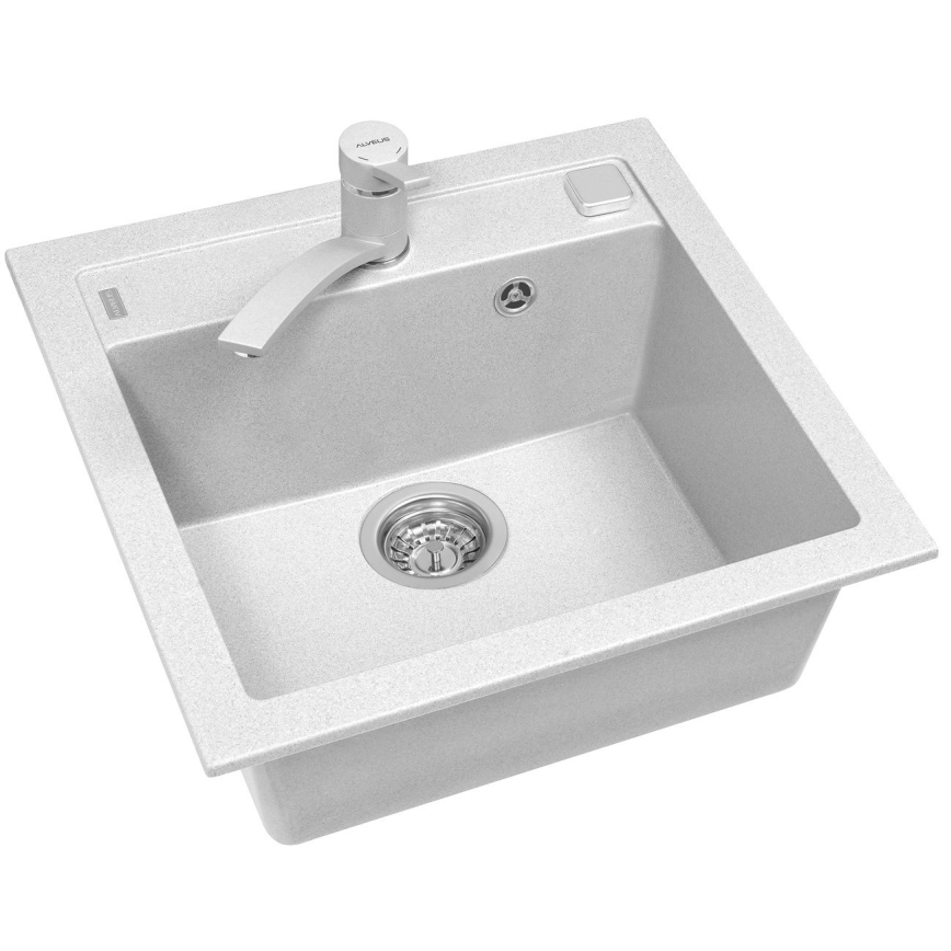 ALVEUS 1128395 - Virtuves izlietne FORMIC 52x51 cm granīts/balta