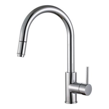 ALVEUS 1129021 - Izlietnes krāns ar izvelkamu sprauslu DELOS 38 cm matēts hroms