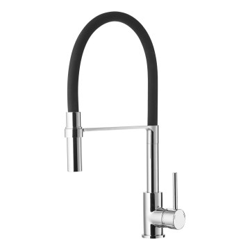 ALVEUS 1129024 - Izlietnes krāns ar lokanu statīvu ELIA 45 cm misiņš/spīdīgi hromēts