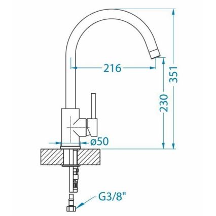 ALVEUS 1129036 - Izlietnes krāns ROXA 35,1 cm granīts/bēša