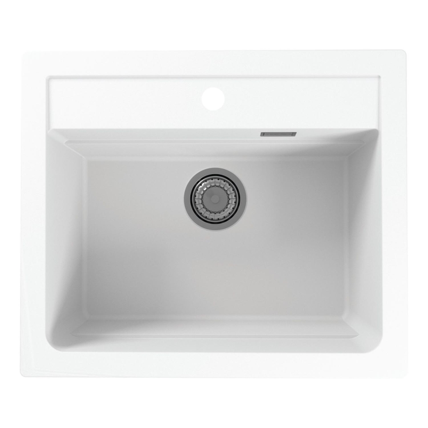 ALVEUS 1131991 - Virtuves izlietne ATROX 59x50 cm granīts/balta
