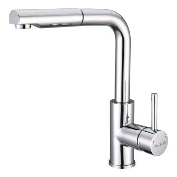 ALVEUS 1135365 - Izlietnes krāns ar izvelkamu sprauslu SARA 29,7 cm nerūsējošs tērauds