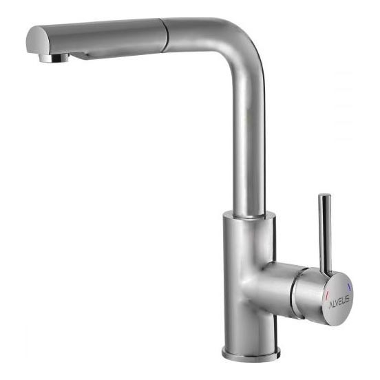 ALVEUS 1135366 - Izlietnes krāns ar izvelkamu sprauslu SARA 29,7 cm nerūsējošs tērauds