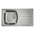 ALVEUS 1136534 - Virtuves izlietne BASIC 78x43,5 cm matēta tērauda/satīns, mazs drenāžas atvērums