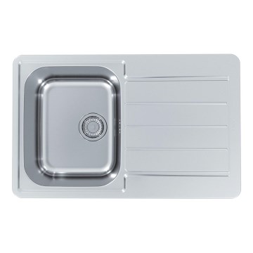 ALVEUS 1136608 - Virtuves izlietne LINE 79x50 cm no nerūsējošā tērauda, satīna apdare, bez ekscentra