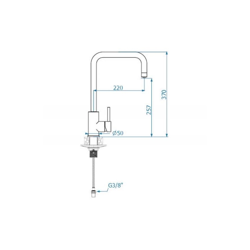 ALVEUS 1139812 - Izlietnes krāns DUAL 37 cm granīts/melna