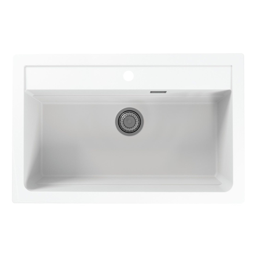 ALVEUS 1140443 - Virtuves izlietne ATROX 79x50 cm granīts/balta