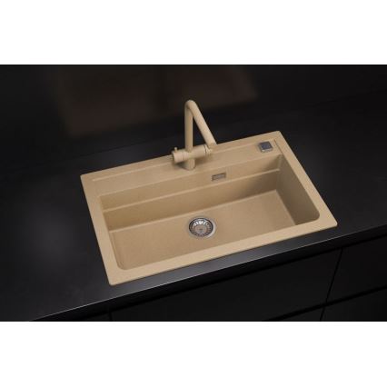 ALVEUS 1140445 - Virtuves izlietne ATROX 79x50 cm granīts/bēša