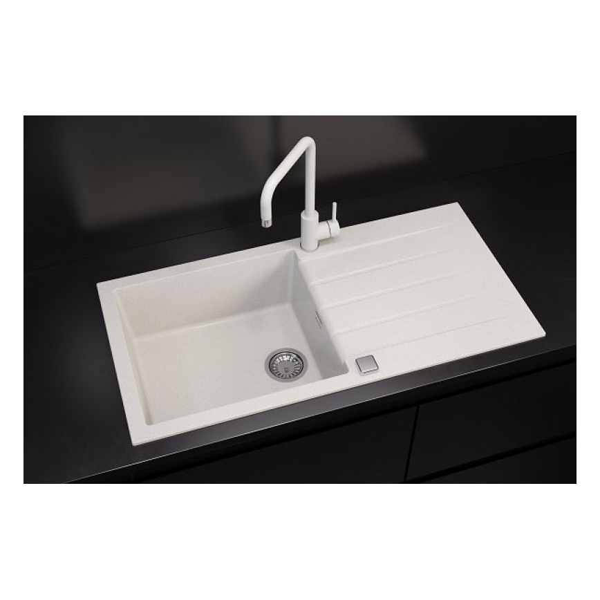 ALVEUS 1140594 - Virtuves izlietne CADIT 100x50 cm granīts/balta