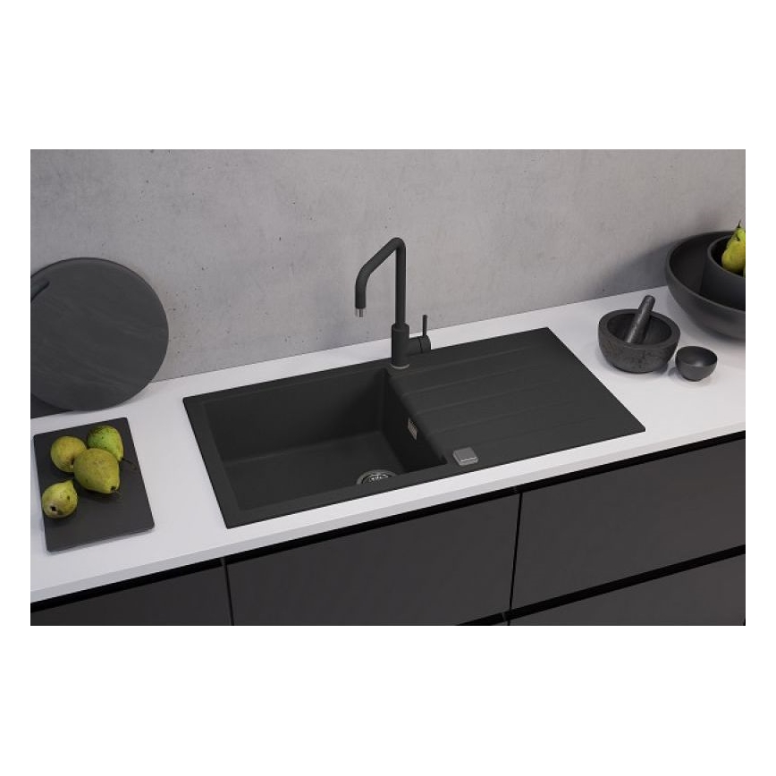 ALVEUS 1140598 - Virtuves izlietne CADIT 100x50 cm granīts/melna
