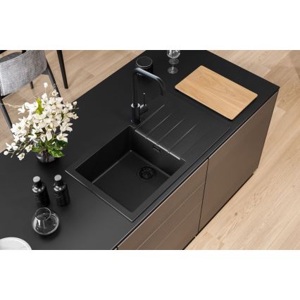 ALVEUS 1148160 - Virtuves izlietne CADIT 86x50 cm granīts/melna