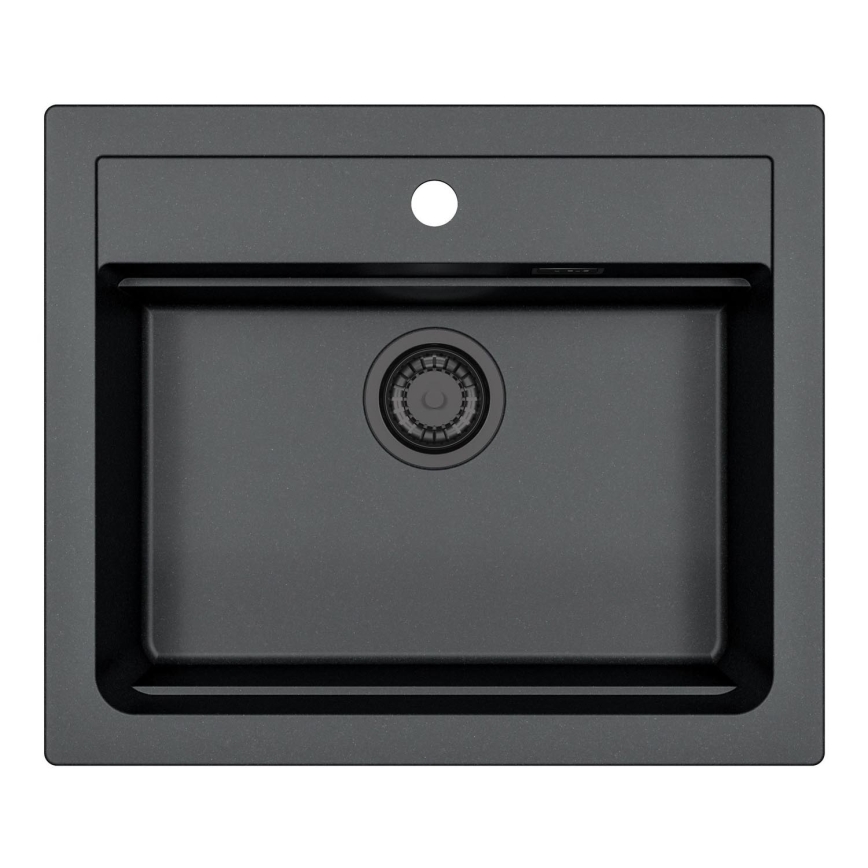 ALVEUS 1148162 - Virtuves izlietne ATROX 59x50 cm granīts/melna