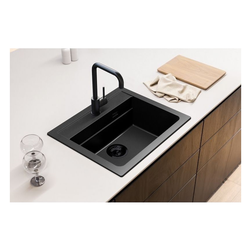 ALVEUS 1148162 - Virtuves izlietne ATROX 59x50 cm granīts/melna