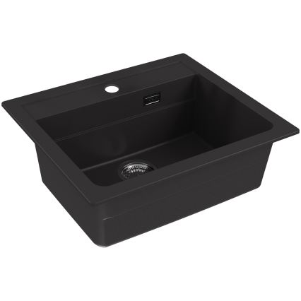 ALVEUS 1148162 - Virtuves izlietne ATROX 59x50 cm granīts/melna