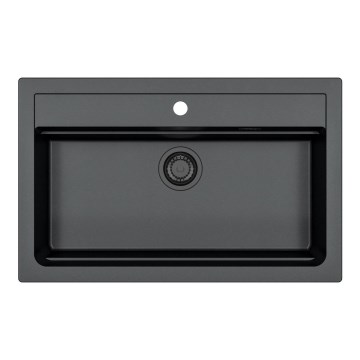 ALVEUS 1148163 - Virtuves izlietne ATROX 79x50 cm granīts/melna