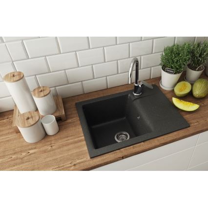 ALVEUS 1149116 - Virtuves izlietne GEM 59x50 cm granīts/melna