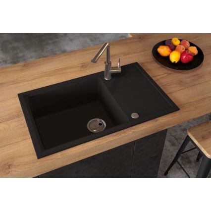 ALVEUS 1149117 - Virtuves izlietne INTERMEZZO 78x48 cm granīts/melna
