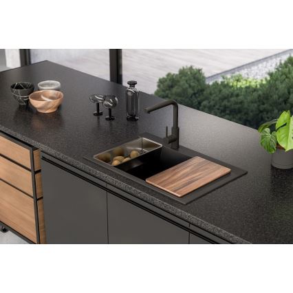 ALVEUS 1149303 - Virtuves izlietne PURE 79x51,5 cm granīts/antracīts