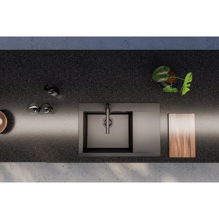 ALVEUS 1149305 - Virtuves izlietne PURE 79x51,5 cm granīta/melna