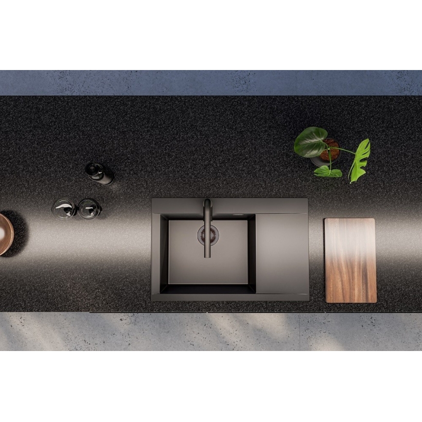 ALVEUS 1149305 - Virtuves izlietne PURE 79x51,5 cm granīta/melna