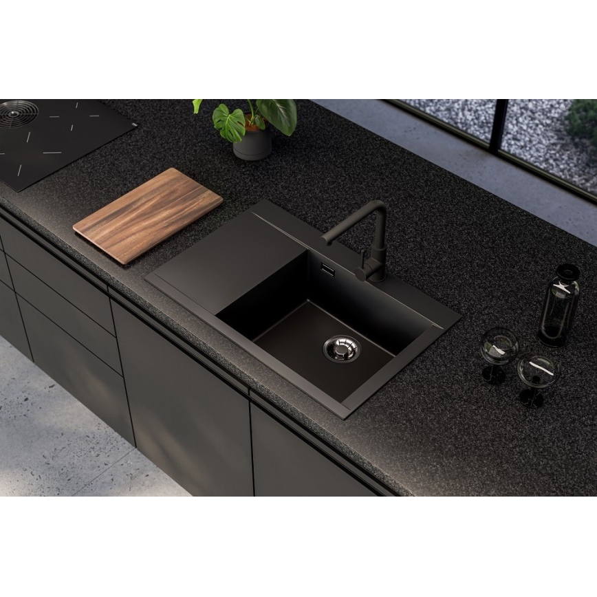 ALVEUS 1149502 - Virtuves izlietne PURE 79x51,5 cm granīts/antracīts