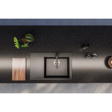 ALVEUS 1149503 - Virtuves izlietne PURE 79x51,5 cm granīts/melna